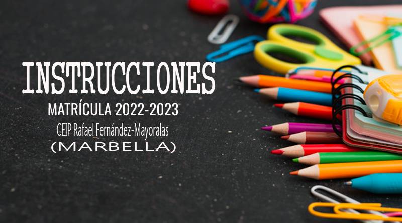 Instrucciones matriculación 2022/2023.