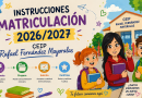 Instrucciones Matriculación 2026-2027.