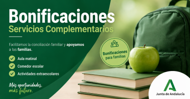 Bonificaciones servicios aula matinal, comedor y actividades extraescolares.